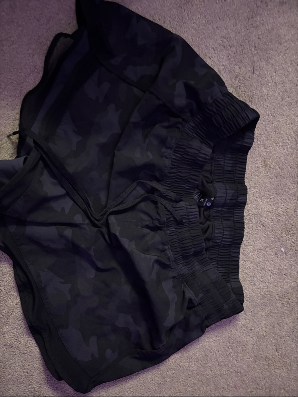 90 Degree By Reflex Women's Black Camo Athletic Shorts